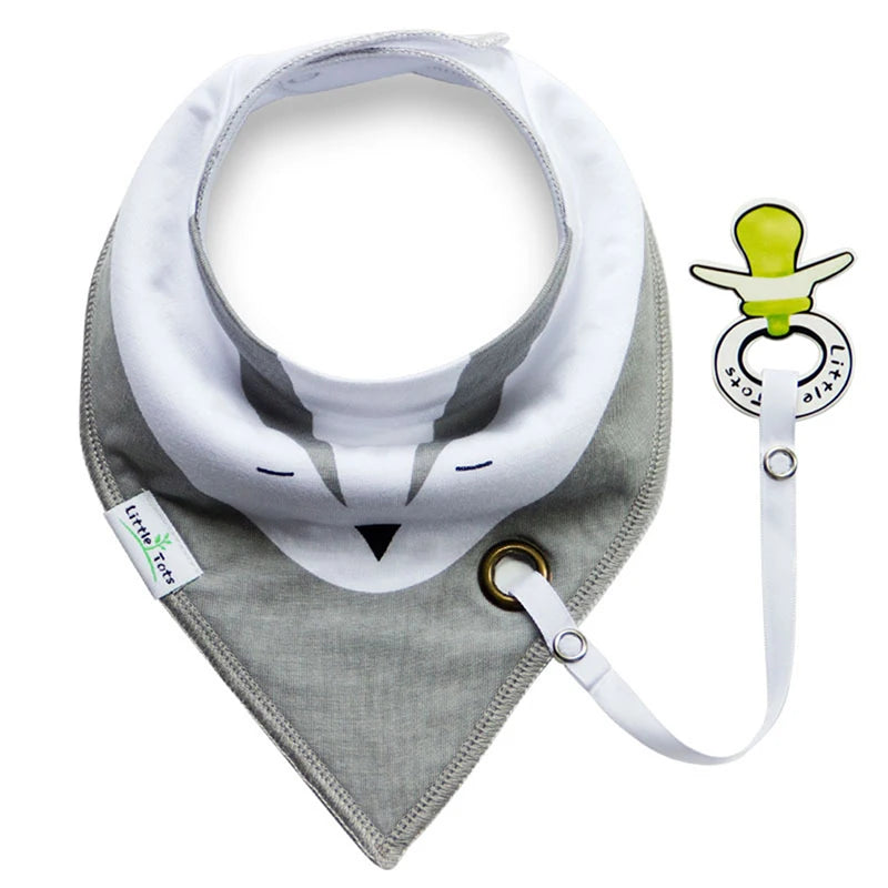 Cotton Baby Bibs with Anti-Drop Rope, Super Absorbent
