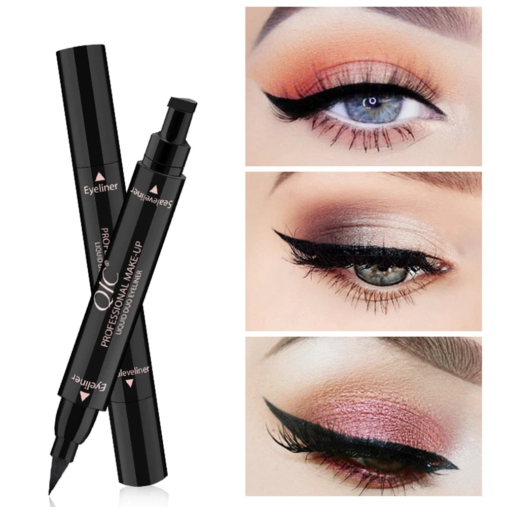 Triangle Stamp Eyeliner Waterproof Winged Eye Look