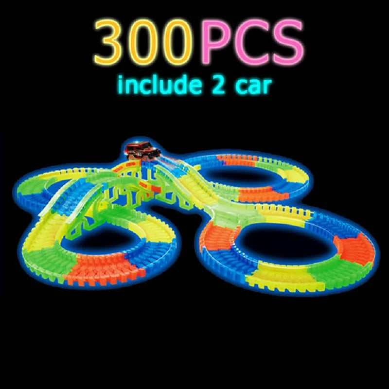 Glow Racing Track Set for Screen-Free Creative Play