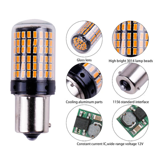 LED Turn Signal Bulb — Bright CanBus 144SMD, Error-Free