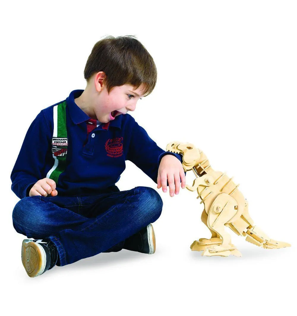 3D Wooden Dinosaur Puzzle Kit | Walking T-Rex Toy