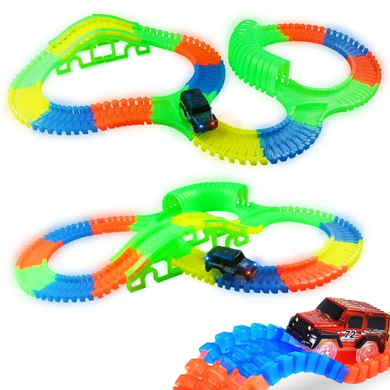 Glow Racing Track Set for Screen-Free Creative Play