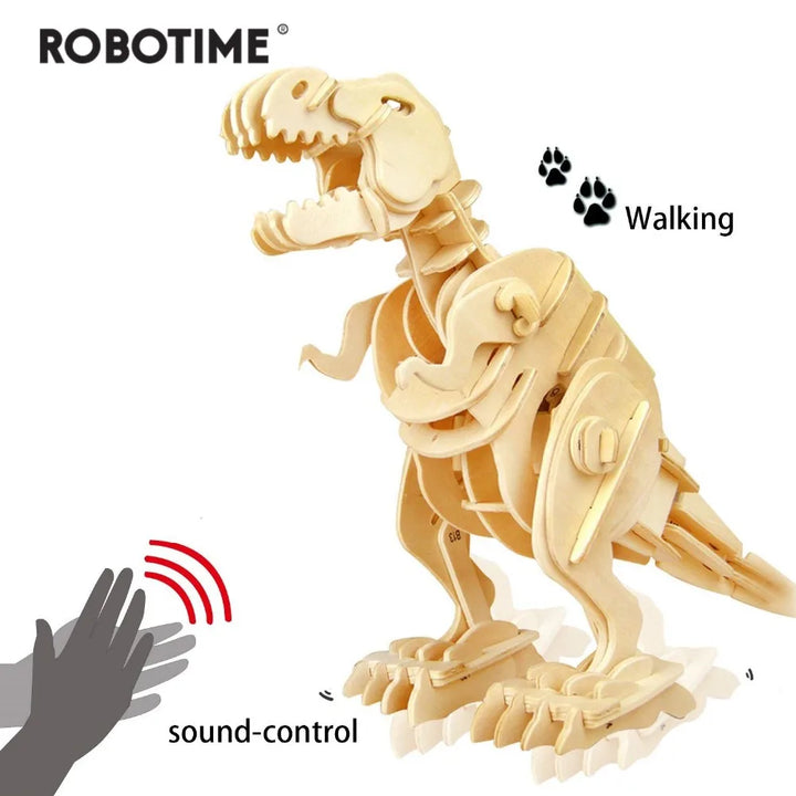 3D Wooden Dinosaur Puzzle Kit | Walking T-Rex Toy