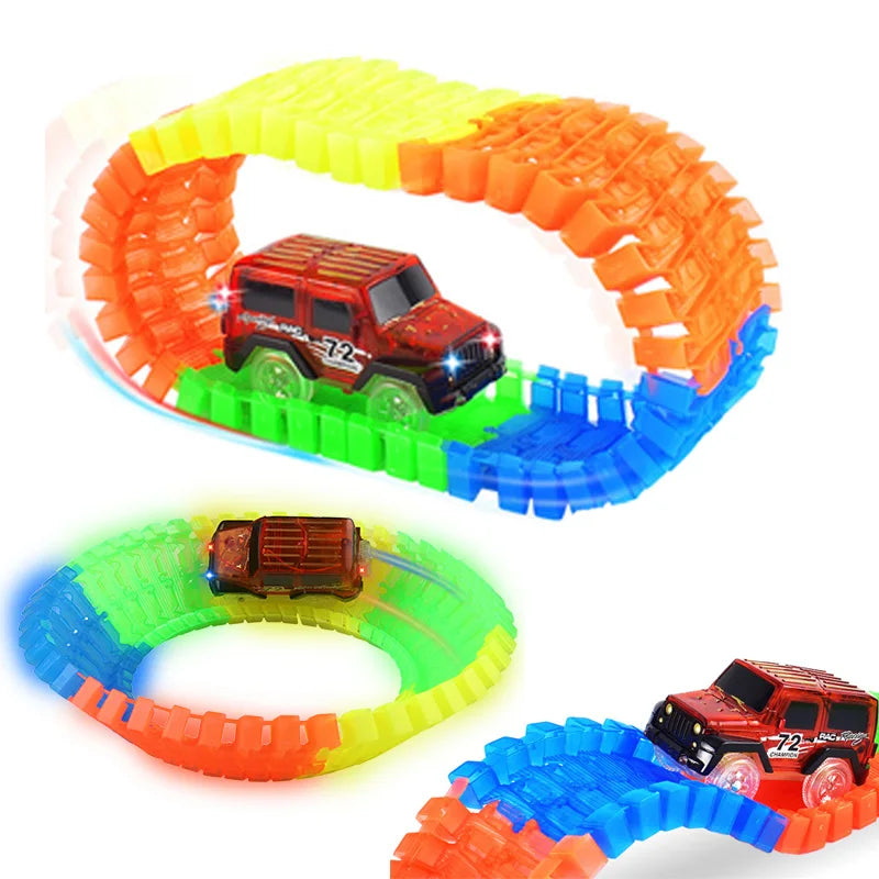 Glow Racing Track Set for Screen-Free Creative Play
