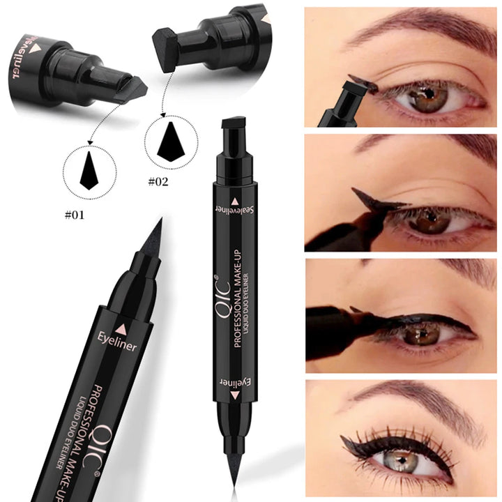 Triangle Stamp Eyeliner Waterproof Winged Eye Look
