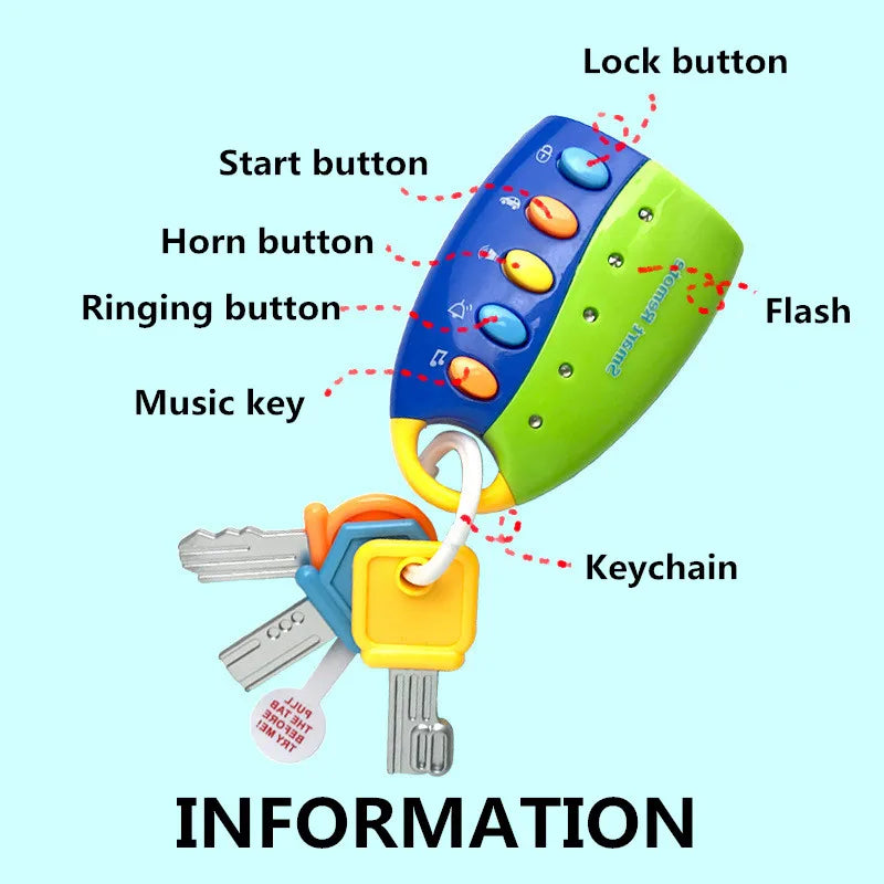 Baby Musical Car Key Toy for Pretend Play & Learning