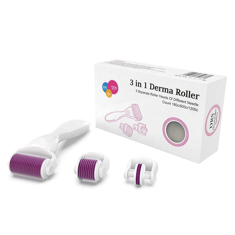 Serum Micro 3-in-1 Derma Roller Kit — 3 Heads for Smoother