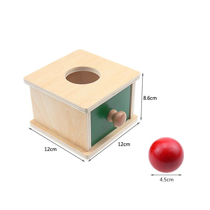Montessori Ball Box Toy for Toddler Object Permanence