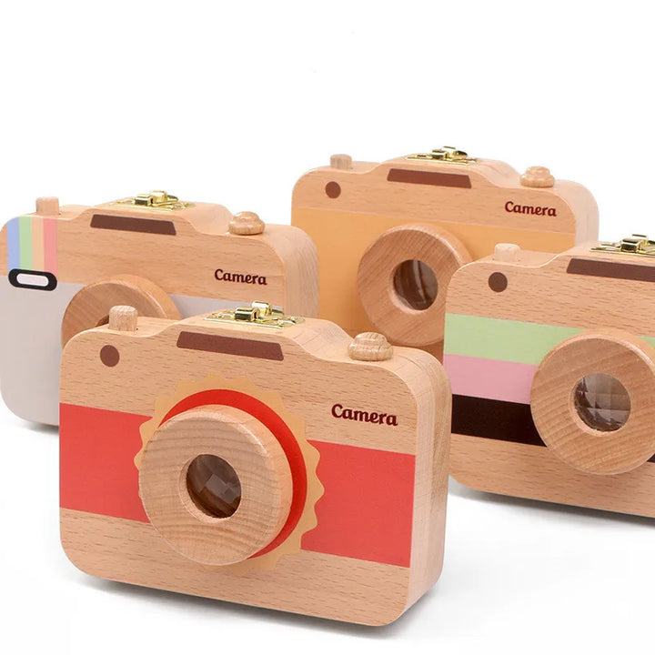 Wooden Baby Teeth Box Camera Keepsake for Children