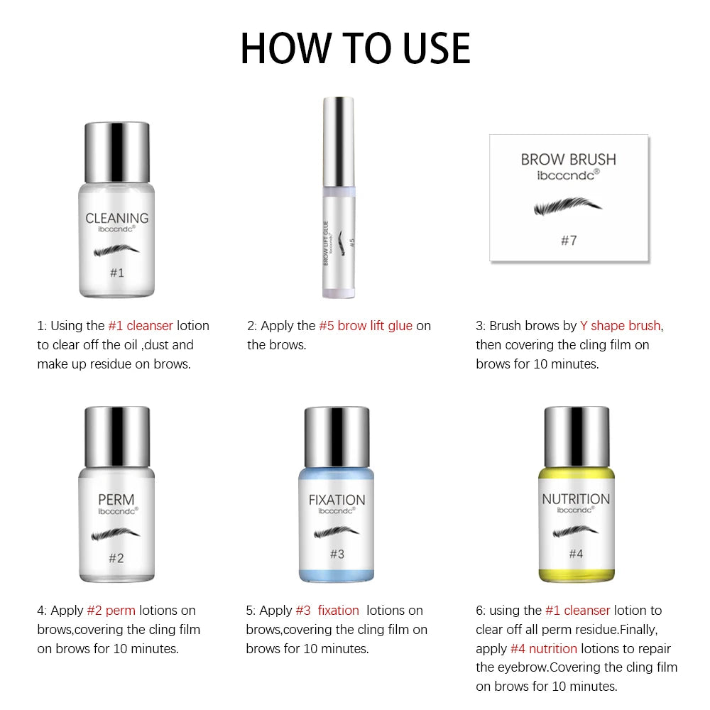 Brow Lamination Kit for Lifted, Fuller-Looking Brows