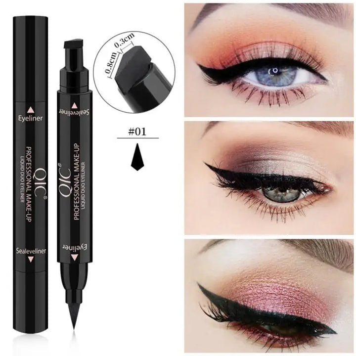 Triangle Stamp Eyeliner Waterproof Winged Eye Look