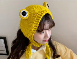 Women’s Frog Beanie Hat for Playful Winter Outfits