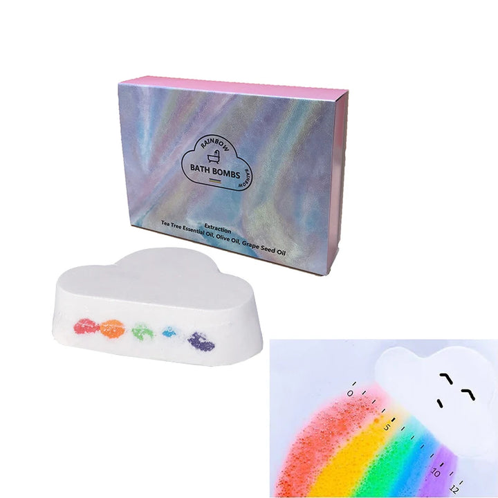Rainbow Bath Bomb Gift Box for Relaxing Home Spa Soaks