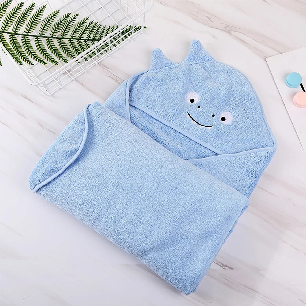 Baby Hooded Bath Towel – Soft 90cm Fleece Poncho