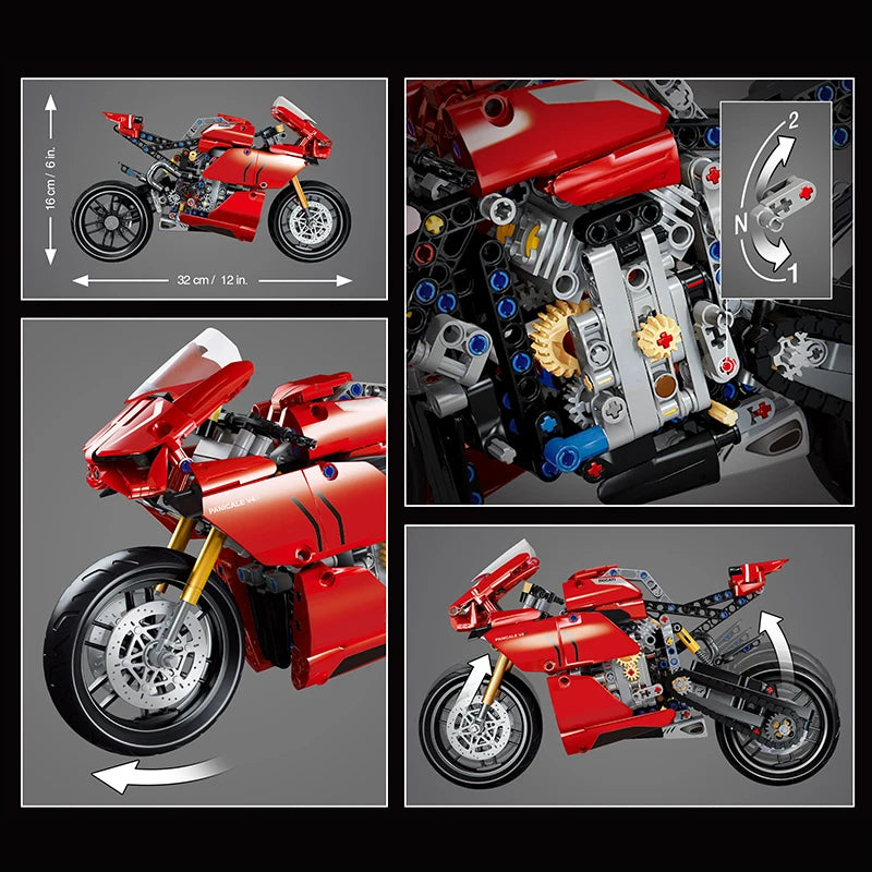 Ducati Panigale V4 R Building Blocks Motorcycle Model