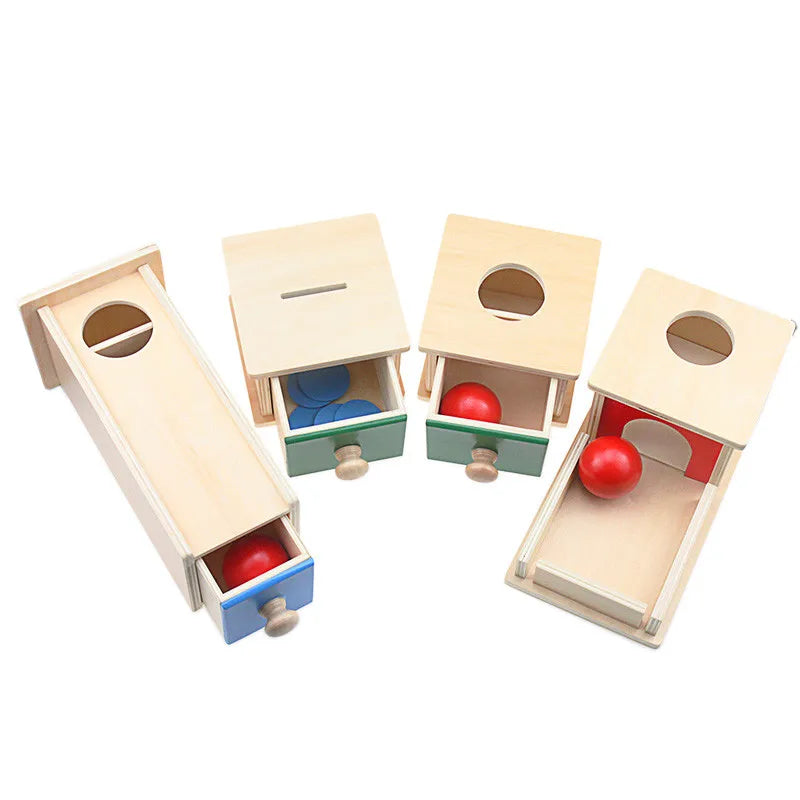 Montessori Ball Box Toy for Toddler Object Permanence