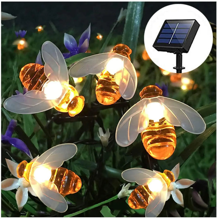 Solar Christmas Tree Lights Garland, 8-Mode Outdoor