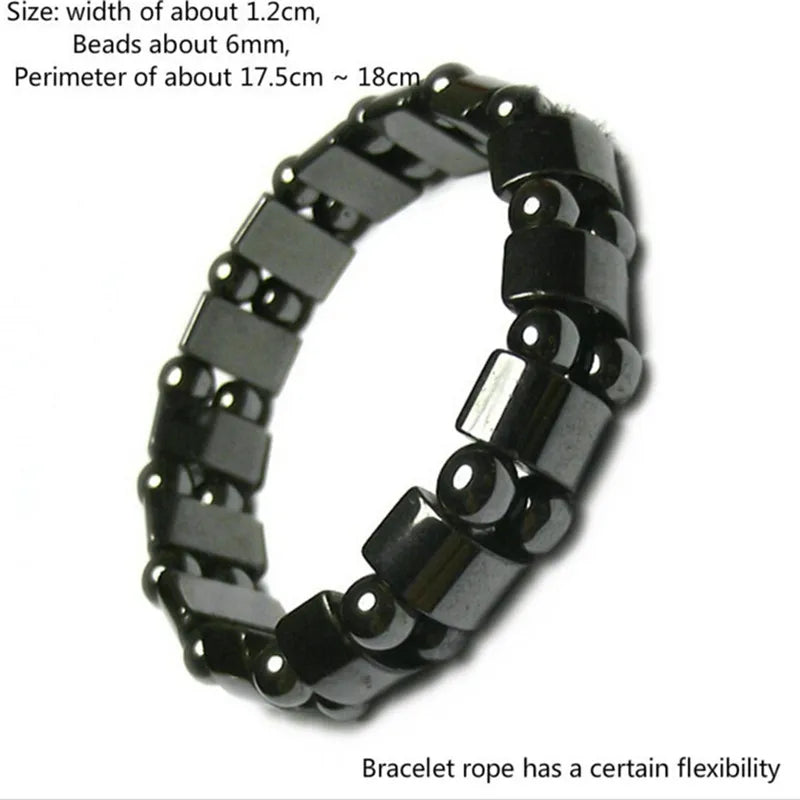 Magnetic Black Stone Bracelet — Natural Slimming & Energy
