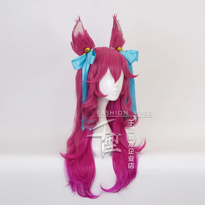 Spirit Blossom Ahri Cosplay Wig With Ears Headwear