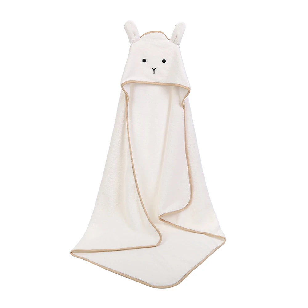 Baby Hooded Bath Towel – Soft 90cm Fleece Poncho