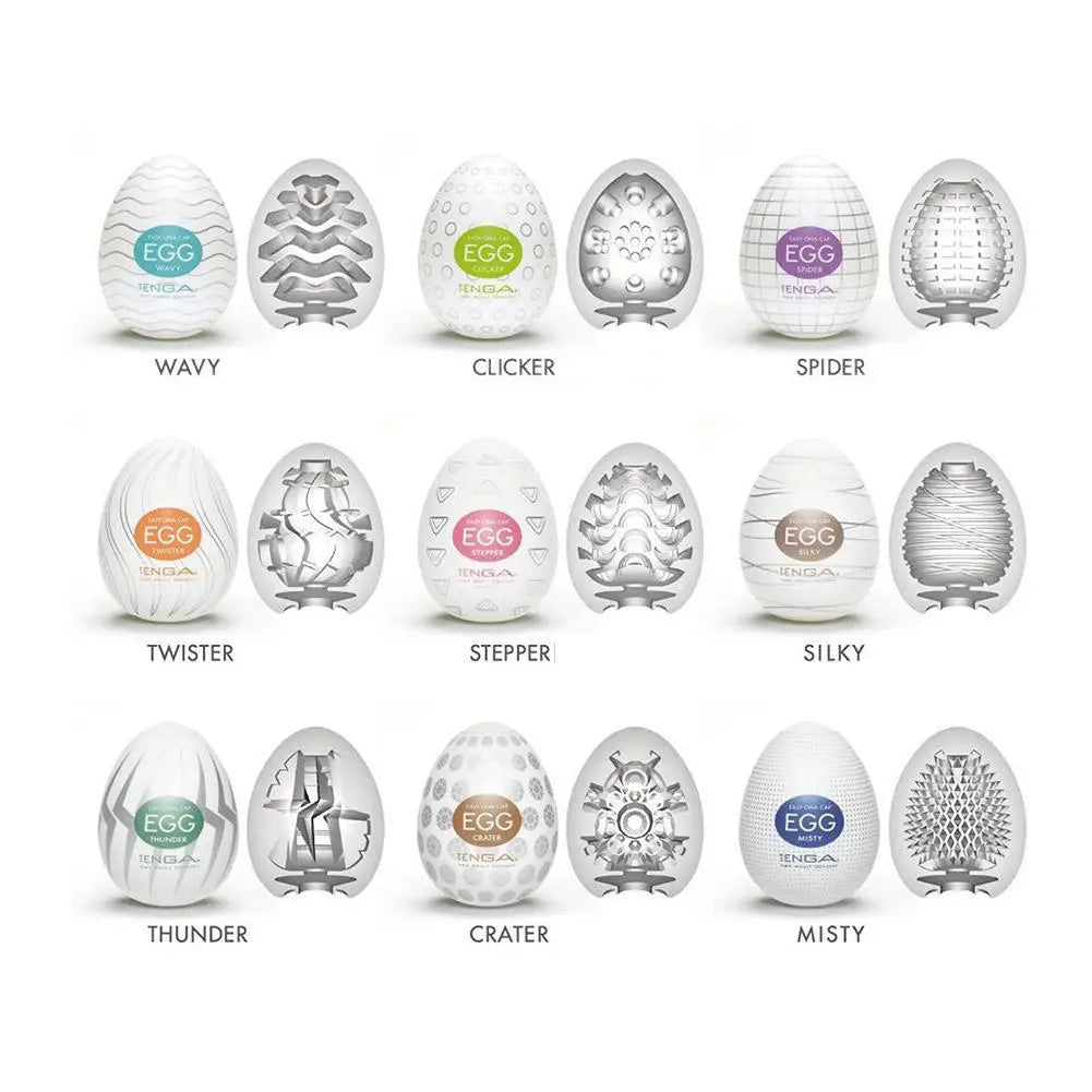 Tenga Egg Masturbator 6-Pack for Solo Male Pleasure