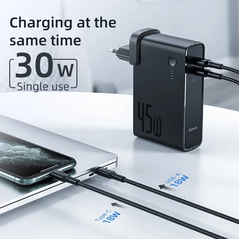 10000mAh 2-in-1 GaN Power Bank Charger — 45W PD Fast Charge