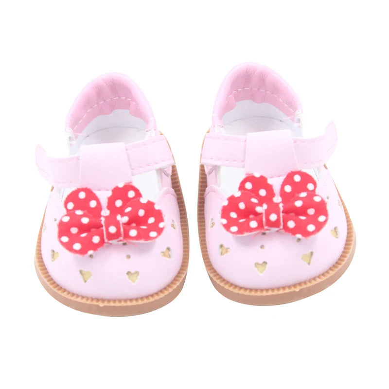 Doll Shoes 7cm Bow Skull Pattern Mini Doll Accessories
