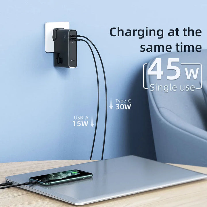 10000mAh 2-in-1 GaN Power Bank Charger — 45W PD Fast Charge