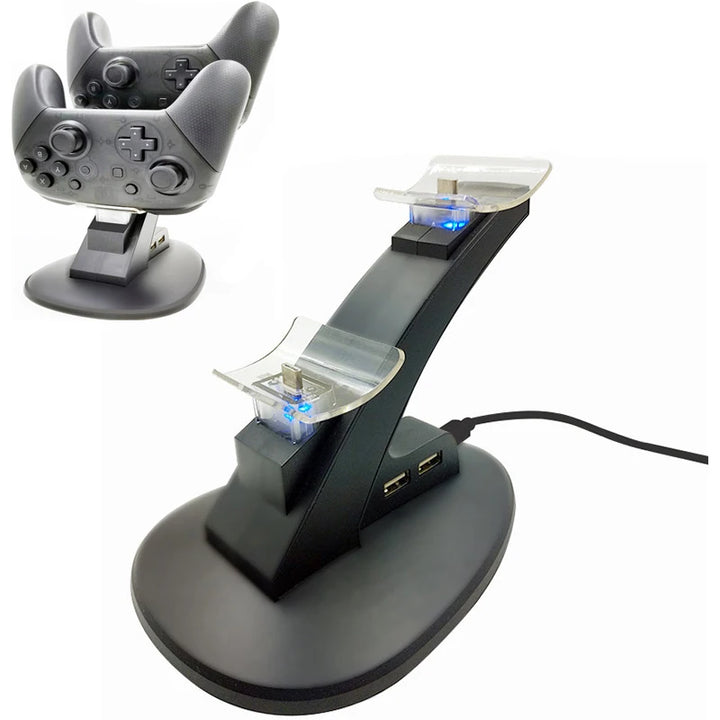Switch Pro Controller Charging Dock with LED Indicator