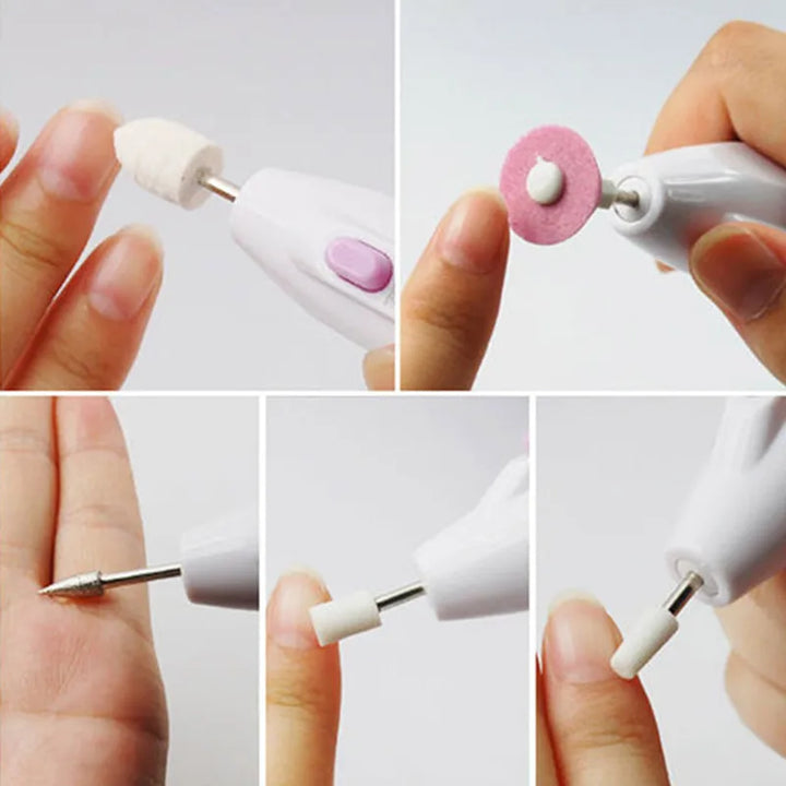 Electric Nail File Drill — Salon-Quality Manicure Kit, 5 Bits