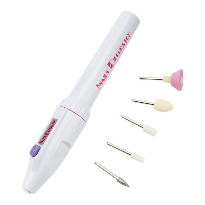 Electric Nail File Drill — Salon-Quality Manicure Kit, 5 Bits