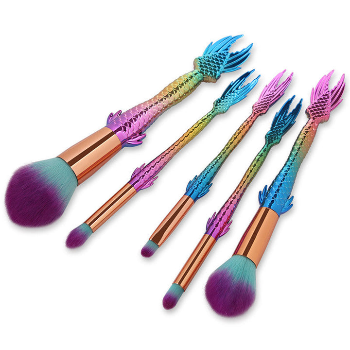 Mermaid Makeup Brush Set for Smooth, Even Application