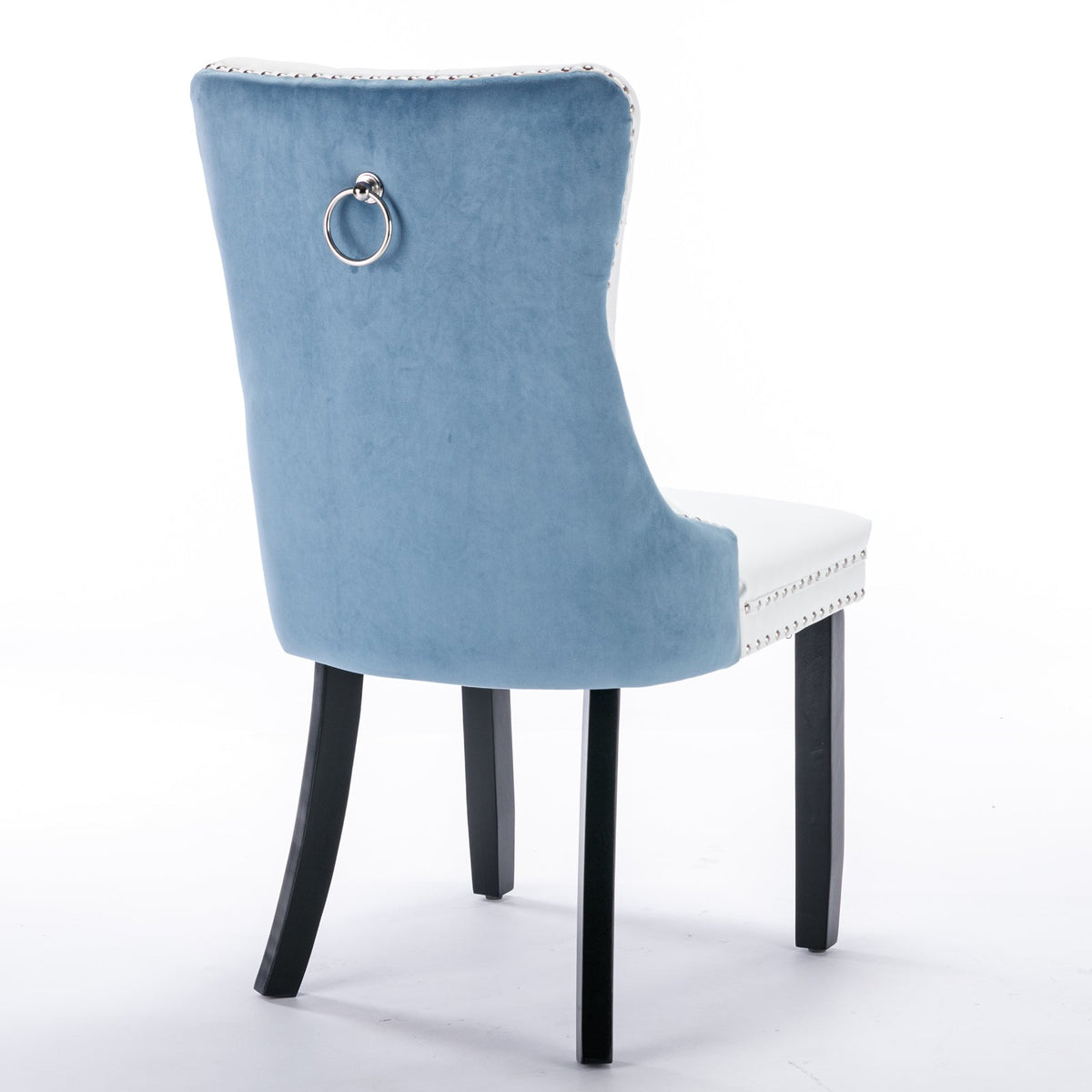 Tufted Modern Dining Chairs Set of 2 with Velvet Accents