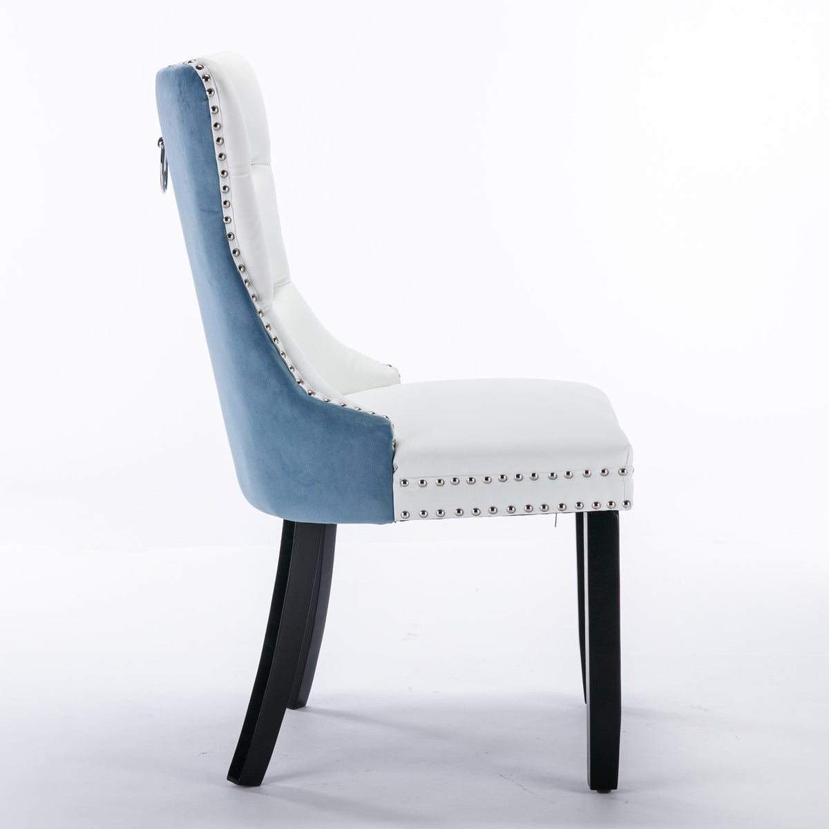 Tufted Modern Dining Chairs Set of 2 with Velvet Accents