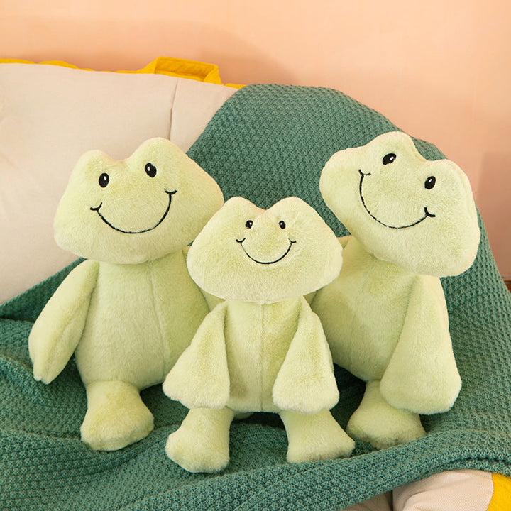Happy Frog Plush Toy for Cozy Comfort and Cheerful Decor