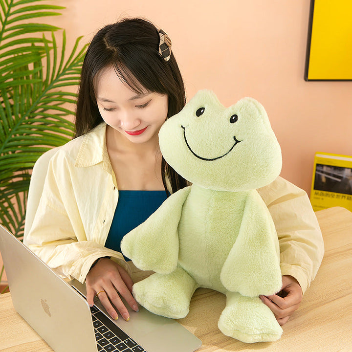 Happy Frog Plush Toy for Cozy Comfort and Cheerful Decor