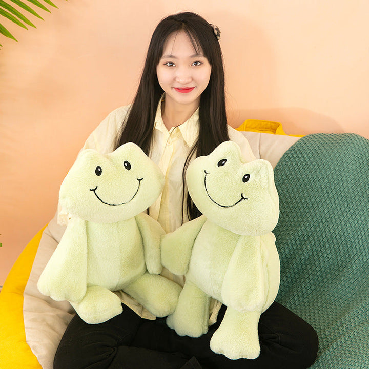 Happy Frog Plush Toy for Cozy Comfort and Cheerful Decor