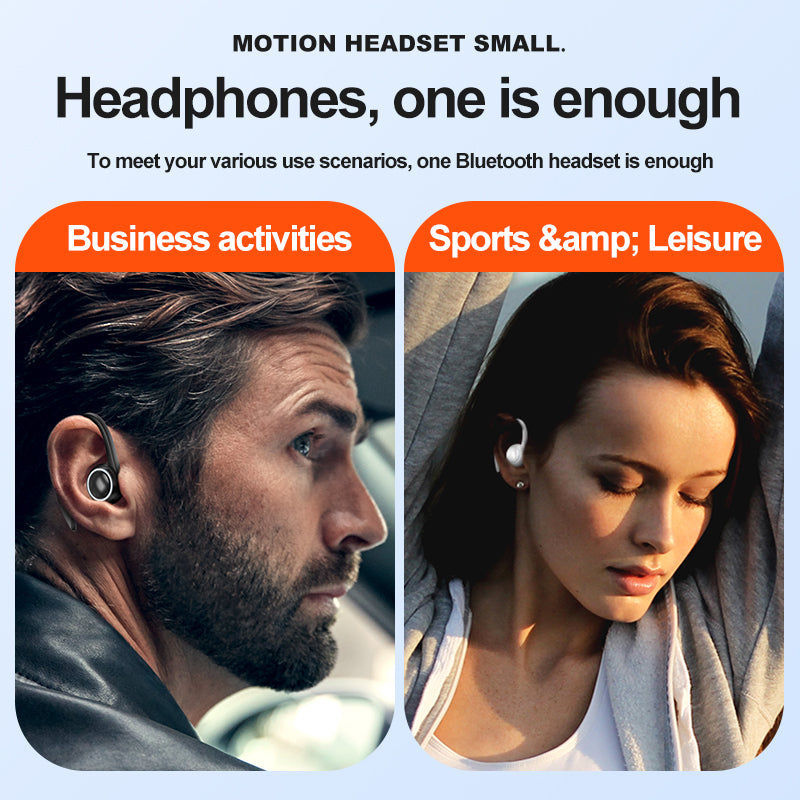 Single-Ear Bluetooth 5.2 Headset for Running and Gym
