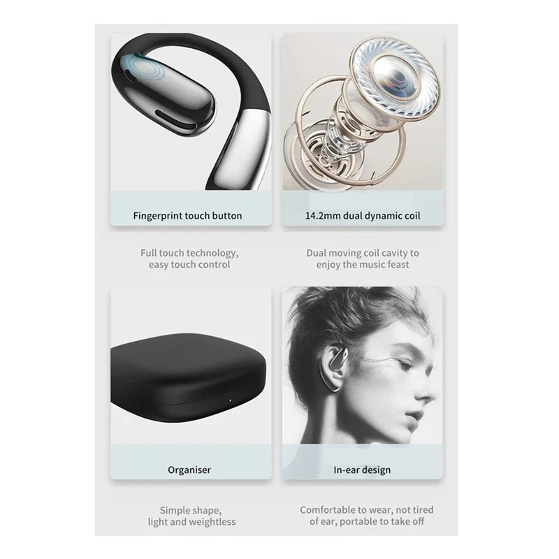 Open-Ear Bluetooth 5.4 Running Headphones for Calls