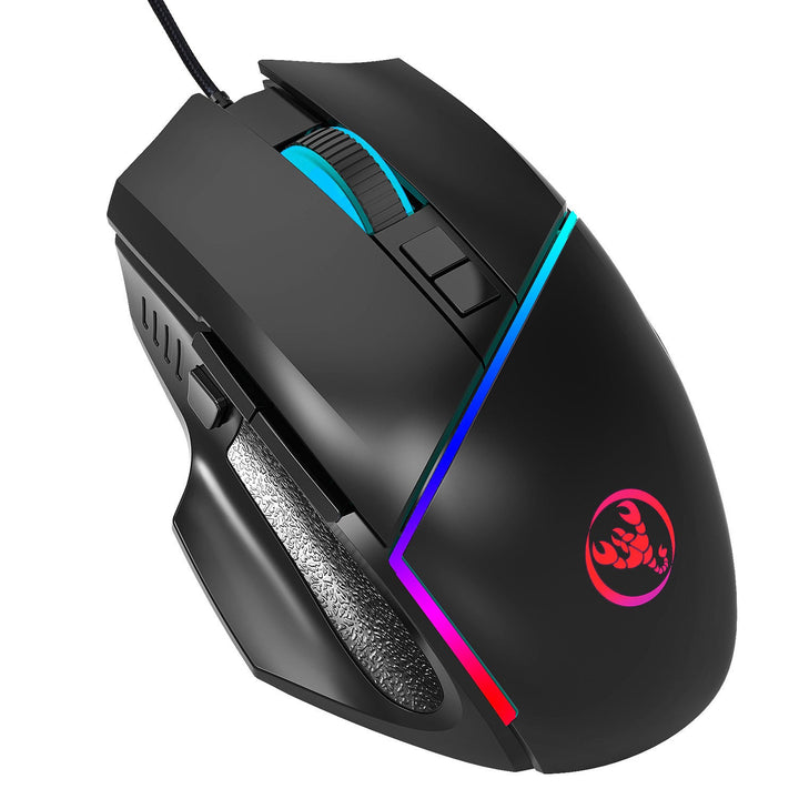 RGB Wired Gaming Mouse, 6400 DPI & Synced RGB Lights