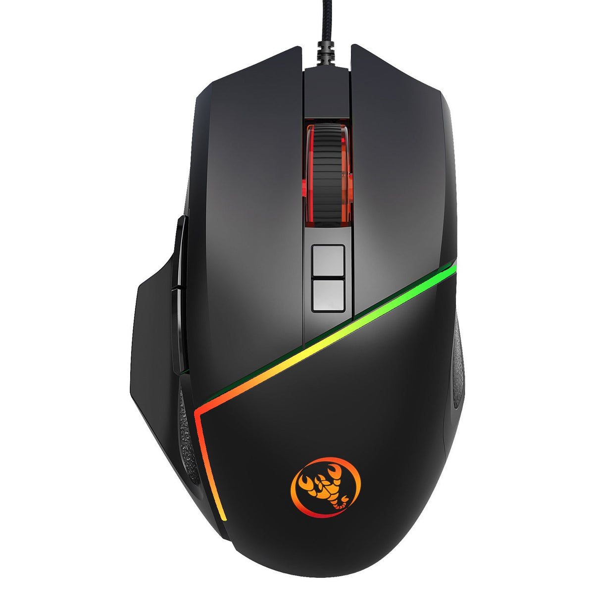 RGB Wired Gaming Mouse, 6400 DPI & Synced RGB Lights