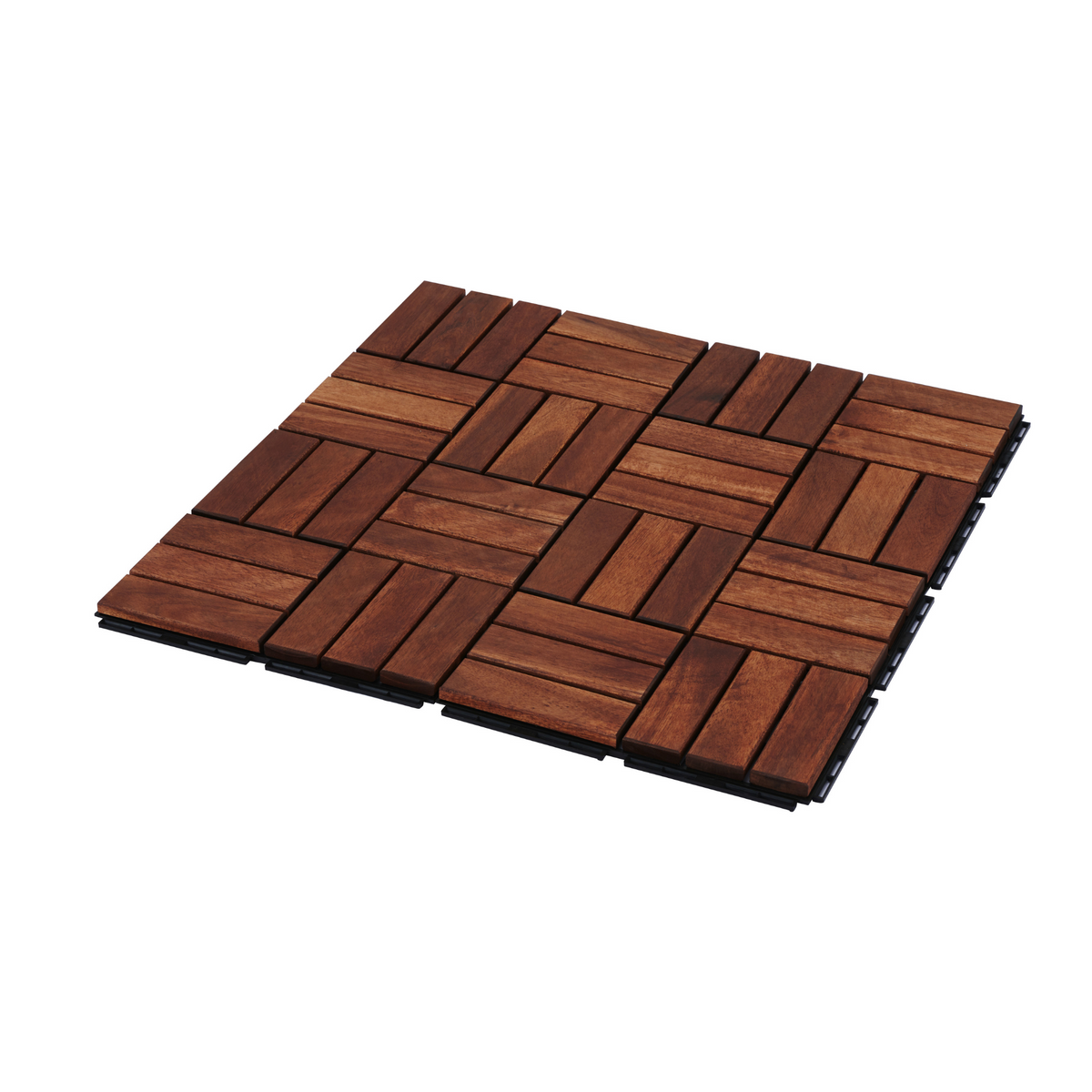 Acacia Deck Tiles 12x12 Interlocking Outdoor Flooring