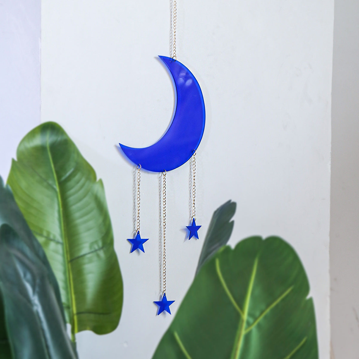 Acrylic Blue Moon Wall Hanging for Whimsical Decor