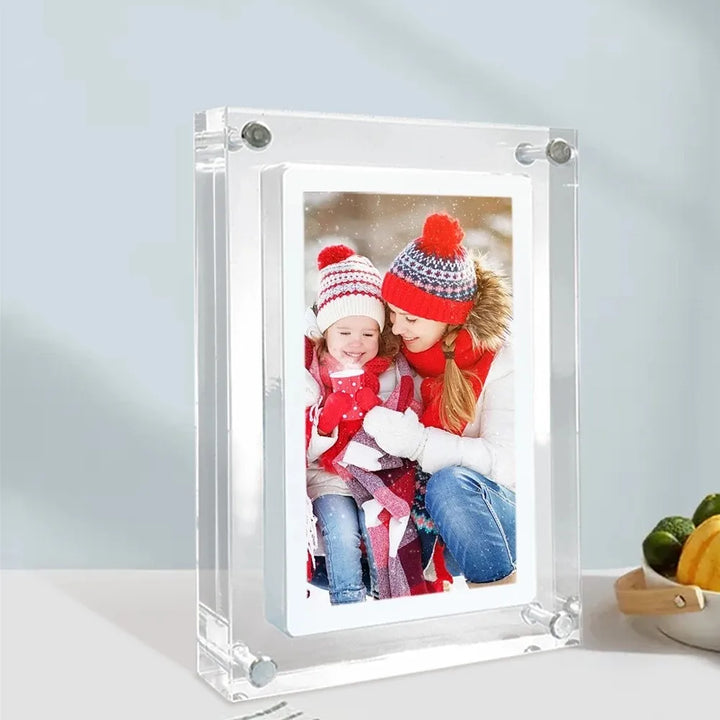 Acrylic Digital Photo Frame 5 Inch Clear IPS Display