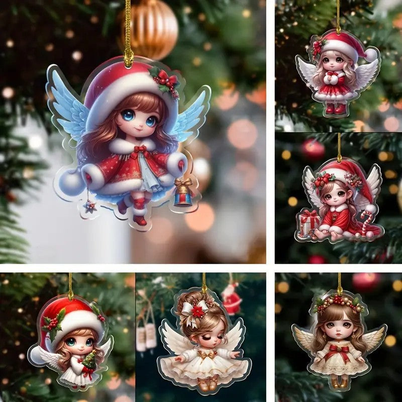 Acrylic Christmas Ornaments: Whimsical Fairy Tree Decor