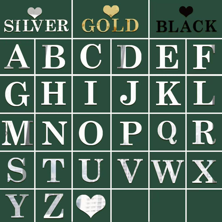 Acrylic Mirror Letters for Eye-Catching Wall Decorations