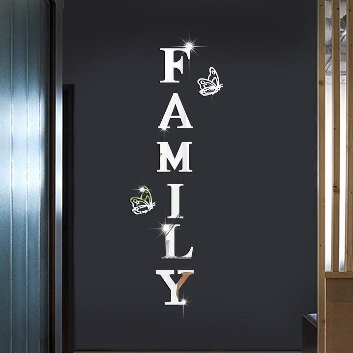 Acrylic Family Wall Stickers for Elegant Home Entryways