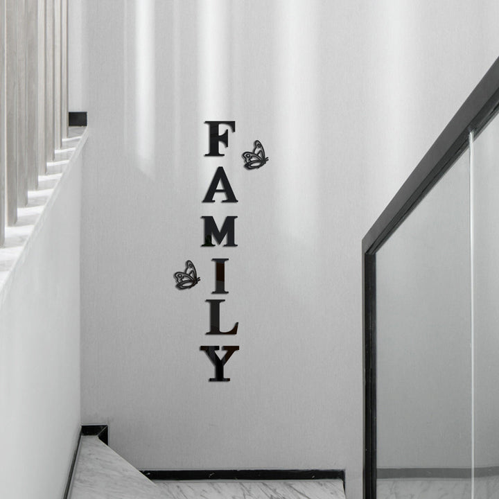 Acrylic Family Wall Stickers for Elegant Home Entryways