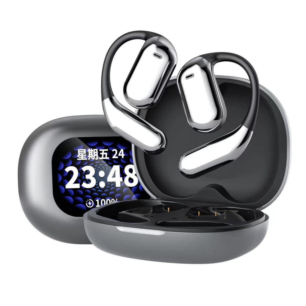 Open-Ear Wireless Earbuds: Lightweight Ear-Hook Comfort