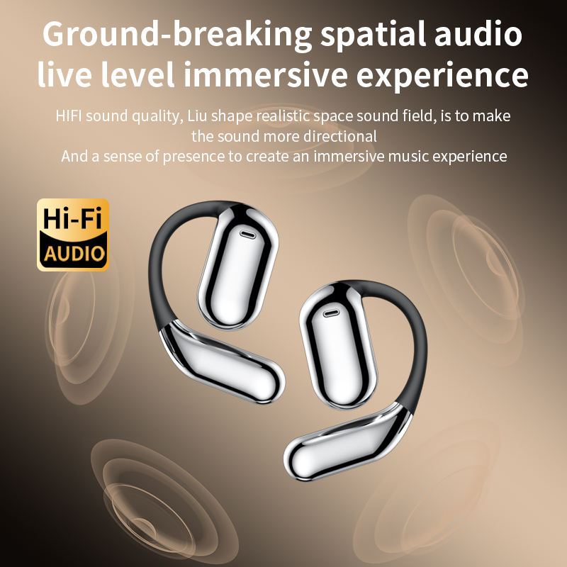 Open-Ear Wireless Earbuds: Lightweight Ear-Hook Comfort